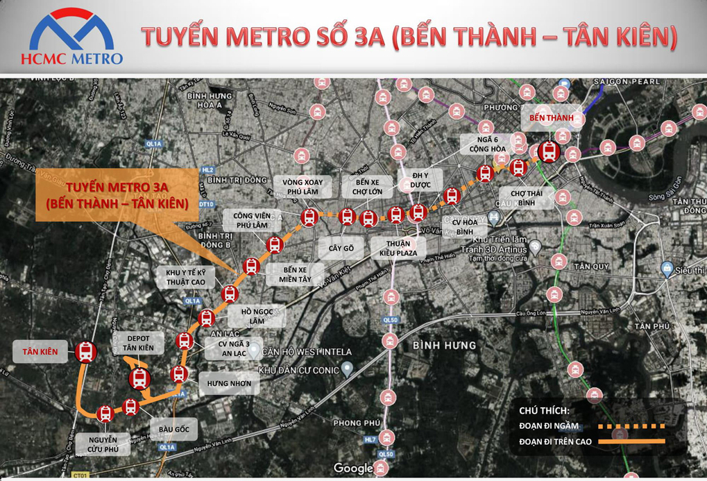 TP.HCM: Đề xuất làm metro Bến Thành - Tân Kiên vốn 68.000 tỷ đồng